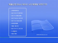 電腦公司Ghost Win8.1 X32 特別純凈版V201703(完美激活)